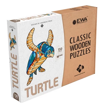 Prémium fa puzzle - Teknős 