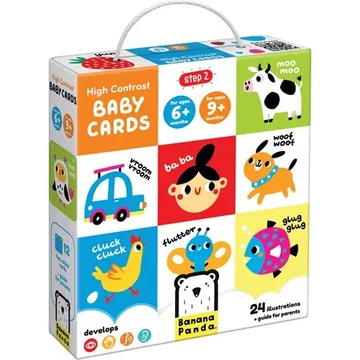 Banana Panda kontrasztos babakönyv kártyák – 6-9 hónapos kortól