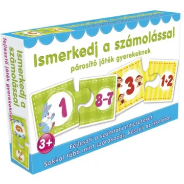 Párosító puzzle - fejlesztő játék -Ismerkedj a számolással (Dohi)
