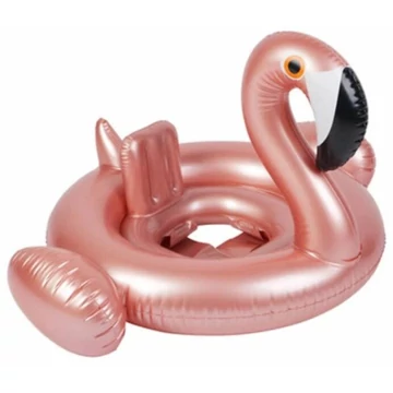 Biztonsági baba úszógumi, flamingó alakú, beleülős 