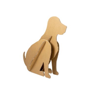Színezhető karton játék - Karton kutya