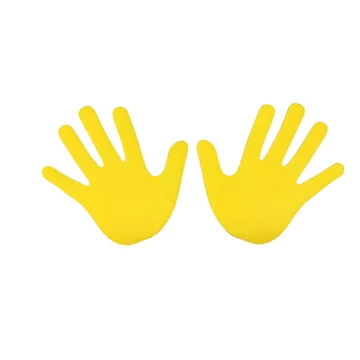  Kéz alakú gumi padlójelölő, sárga - TREMBLAY