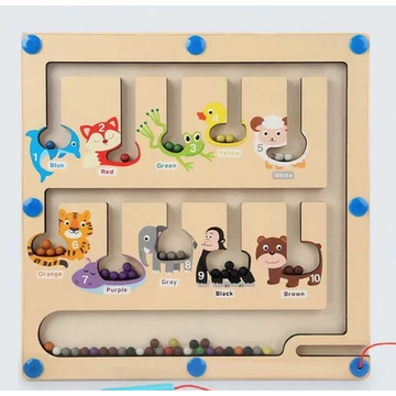  Mágneses labirintus - színek és számok - állatos (Location maze game) 