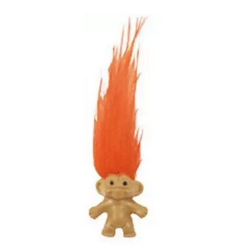 Mini troll baba - 3,5 cm - többféle