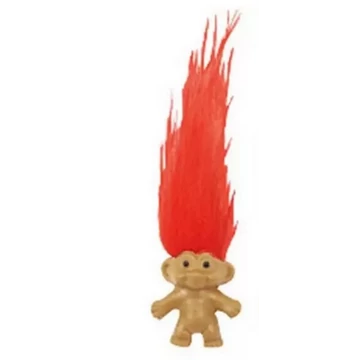 Mini troll baba - 3,5 cm - többféle