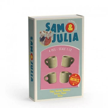 Sam és Júlia miniatűr műanyag bögre szett