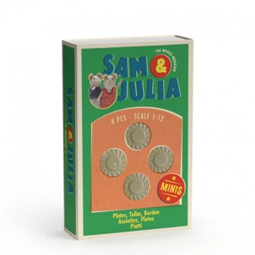 Sam és Júlia miniatűr műanyag tányér szett