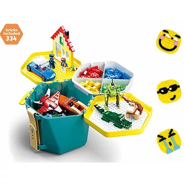 Sluban Bucket Bricks - Vödör kockákkal zöld