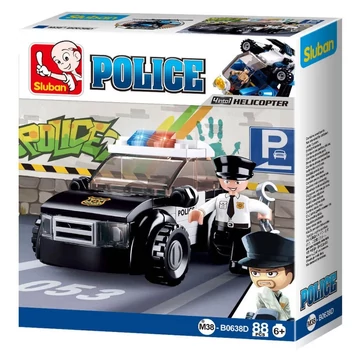 Sluban Police - 4 az 1-ben rendőrségi járőrautó építőjáték készlet