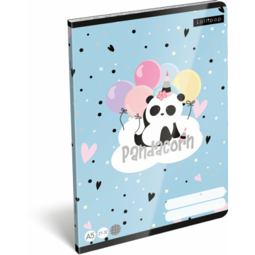 Lollipop Pandacorn Füzet A5 kockás