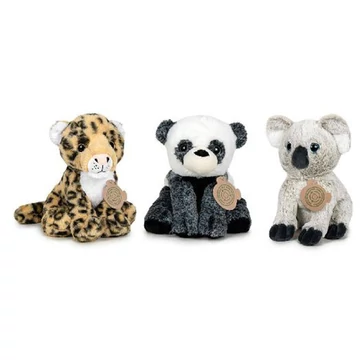 A természet veszélyeztetett állatai tigris,panda,koala plüss 27 cm