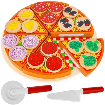 Vágható fa pizza készlet 