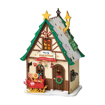 Csillogó karácsonyi ház - DIY miniatűr ház