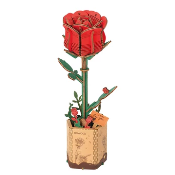 Rowood 3D puzzle - rózsa