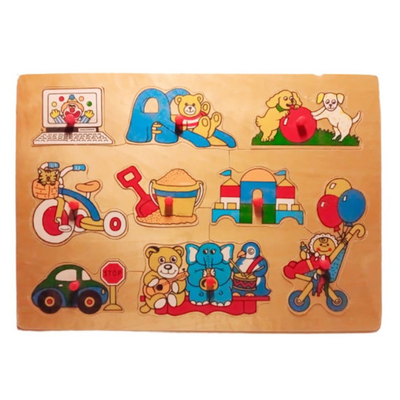 Fa forma puzzle 9 db-os