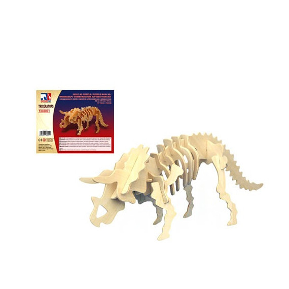 Triceratops 3d puzzle - fa, natúr