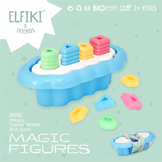 Varázs figurák szortírozó játék 20 el., ELFIKI