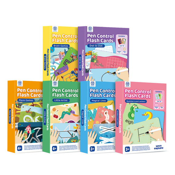Vonalvezető - Labirintus játékok (Pen Control Flash Cards - Maze Games - Panda Juniors)