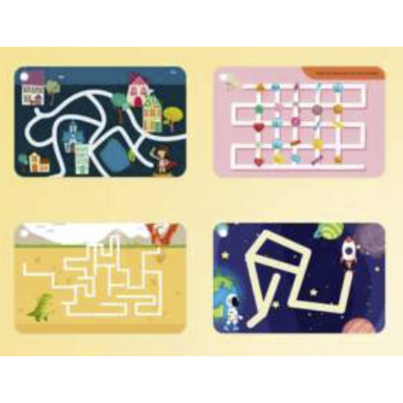 Vonalvezető - Labirintus játékok (Pen Control Flash Cards - Maze Games - Panda Juniors)