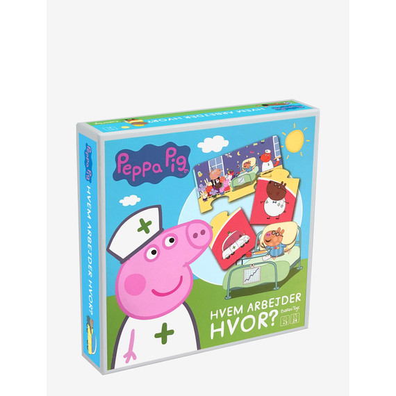 Peppa malac - Ki hol dolgozik - ismerkedés a foglalkozásokkal - Puzzle, fejlesztő játék (Hvem arbejder hvor?) Peppa malac - Ki hol dolgozik - ismerkedés a foglalkozásokkal - Puzzle, fejlesztő játék (Hvem arbejder hvor?)