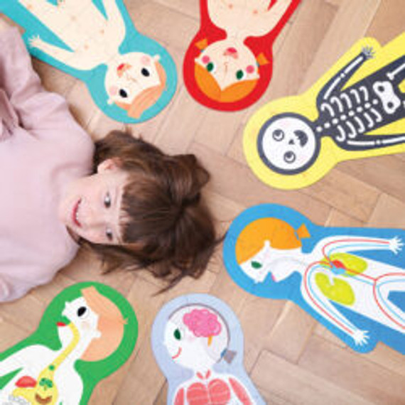 Banana Panda oktató puzzle, Nagy méretű kirakó - A testem puzzle