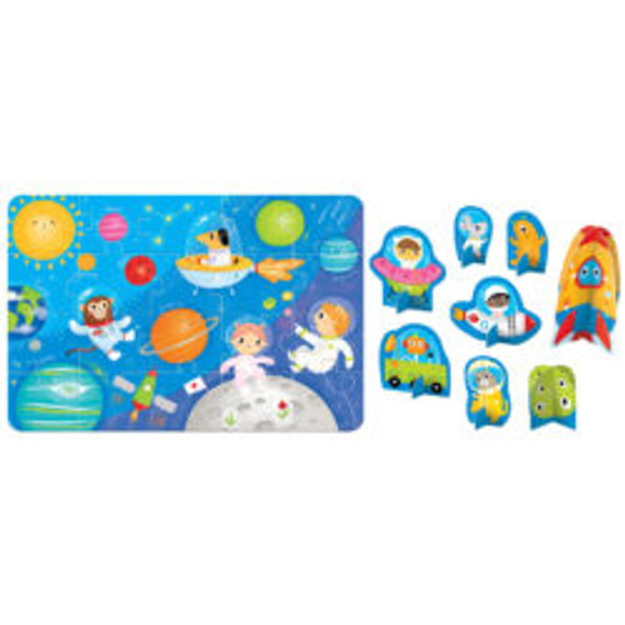 Banana Panda oktató puzzle, Fedezd fel az űrt, 48x32 cm, 20 db Banana Panda oktató puzzle, Fedezd fel az űrt, 48x32 cm, 20 db