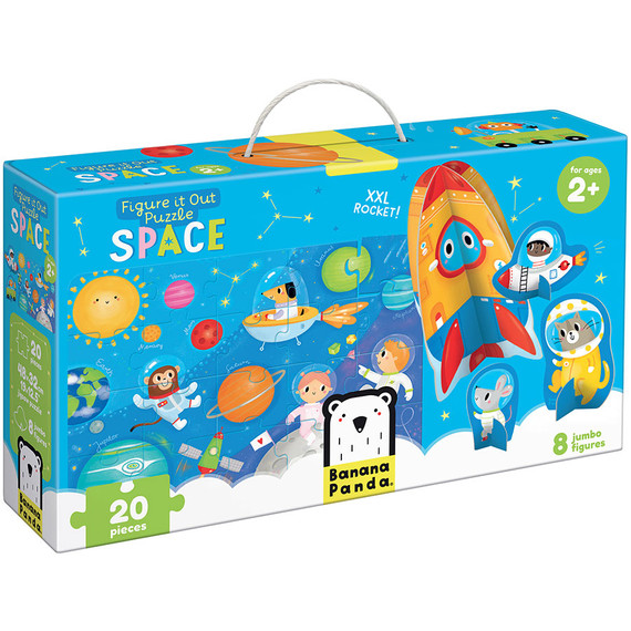 Banana Panda oktató puzzle, Fedezd fel az űrt, 48x32 cm, 20 db Banana Panda oktató puzzle, Fedezd fel az űrt, 48x32 cm, 20 db