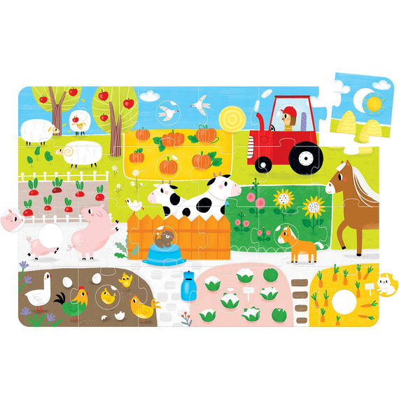 Banana Panda oktató puzzle, Nagy méretű kirakó - Farm