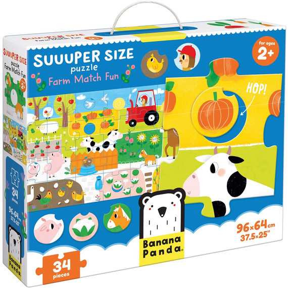 Banana Panda oktató puzzle, Nagy méretű kirakó - Farm