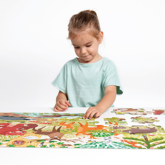 Banana Panda oktató puzzle - Erdei állatok