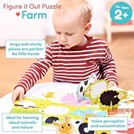 Banana Panda oktató puzzle, fedezze fel a farm állatait, 48x32 cm, 20 db Banana Panda oktató puzzle, fedezze fel a farm állatait, 48x32 cm, 20 db