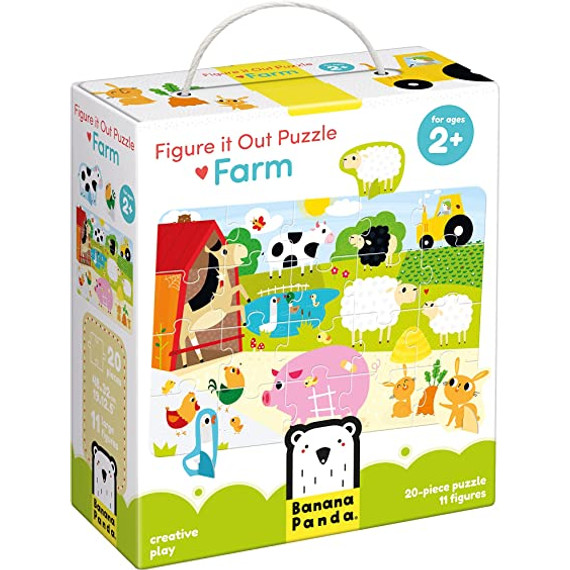 Banana Panda oktató puzzle, fedezze fel a farm állatait, 48x32 cm, 20 db Banana Panda oktató puzzle, fedezze fel a farm állatait, 48x32 cm, 20 db
