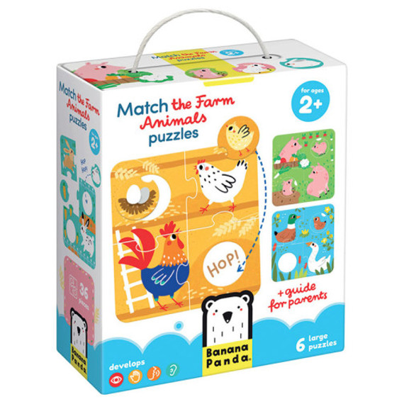 Banana Panda oktató puzzle, fedezze fel a farm állatait, 36 db