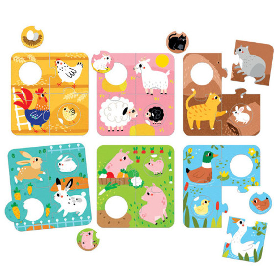 Banana Panda oktató puzzle, fedezze fel a farm állatait, 36 db