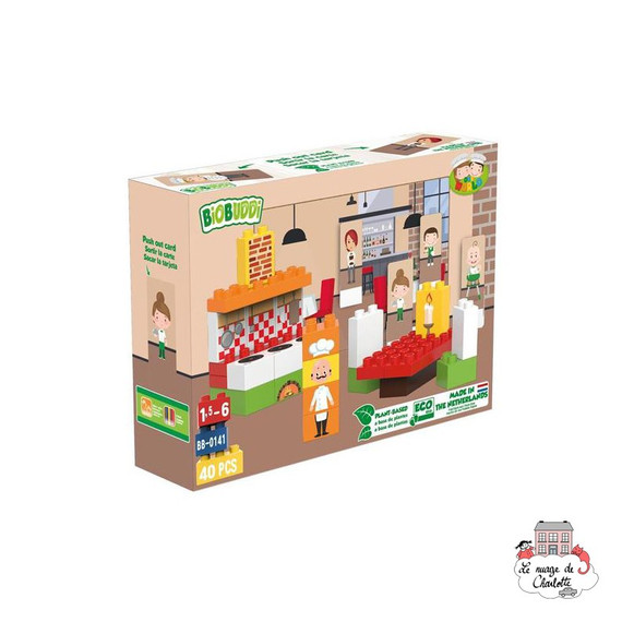 Biobuddi - Építőjáték - Étterem (konstruáló játék) - A játék LEGO DUPLO kompatibilis