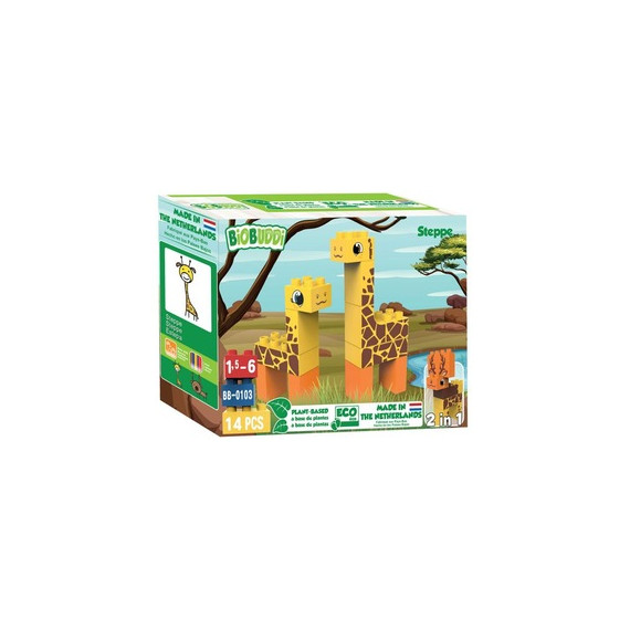Biobuddi - Építőjáték - Zsiráf (konstruáló játék) - A játék LEGO DUPLO kompatibilis. Biobuddi - Építőjáték - Zsiráf (konstruáló játék) - A játék LEGO DUPLO kompatibilis.
