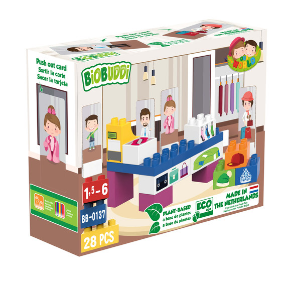 Biobuddi - Építőjáték - Ruhabolt(konstruáló játék) - A játék LEGO DUPLO kompatibilis