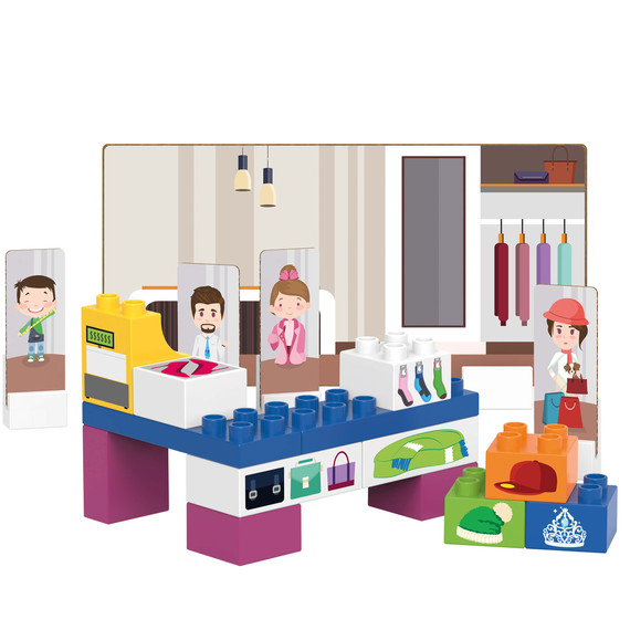 Biobuddi - Építőjáték - Ruhabolt(konstruáló játék) - A játék LEGO DUPLO kompatibilis