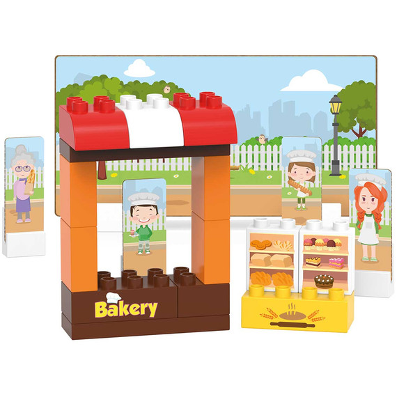 Biobuddi - Építőjáték - Pékség (konstruáló játék) - A játék LEGO DUPLO kompatibilis. Biobuddi - Építőjáték - Pékség (konstruáló játék) - A játék LEGO DUPLO kompatibilis.