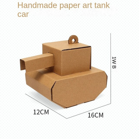 Színezhető karton játék - Karton tank