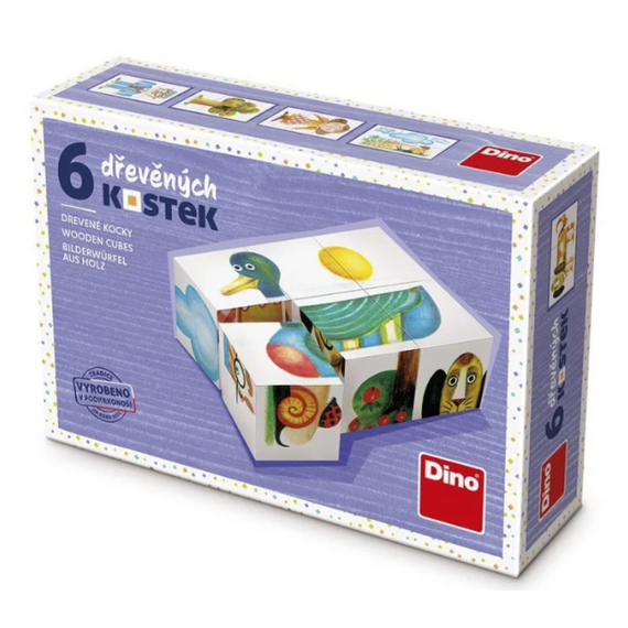 Mesekocka - fejlesztő játék, 6 db-os, kacsás