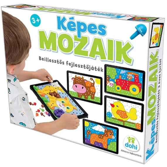 Képes mozaik - Beillesztős fejlesztőjáték - 200 db