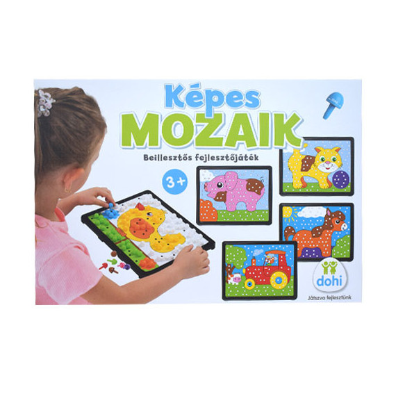 Képes mozaik - Beillesztős fejlesztőjáték - 300 db