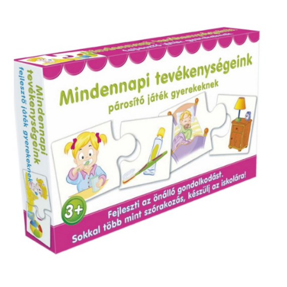 Párosító puzzle - fejlesztő játék-Mindennapi tevékenységeink (Dohi)