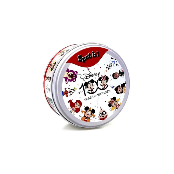 Spot It Dobble - társasjáték a figyelem fejlesztésére - Disney 100 év - piros
