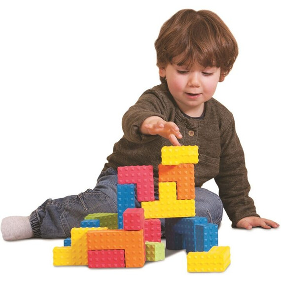 Puha szenzoros építőjáték - 18 db-os - Edushape
