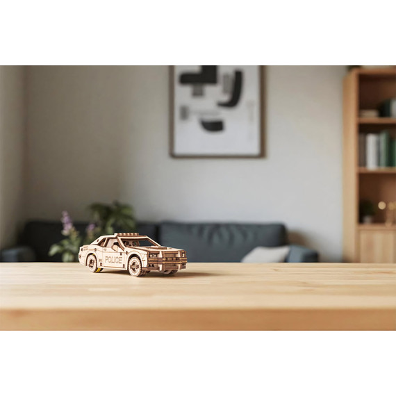 Zseb rendőrautó -prémium 3D fa puzzle Zseb rendőrautó -prémium 3D fa puzzle