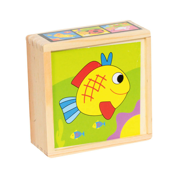 Mesekocka - fejlesztő játék - 9 db-os halacskás Mesekocka - fejlesztő játék - 9 db-os halacskás