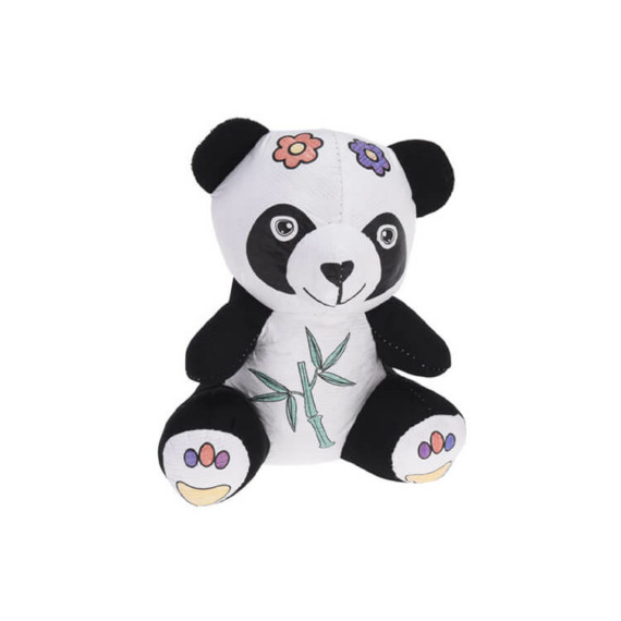 SzÍnezhető állatfigura, filctollakkal (panda)