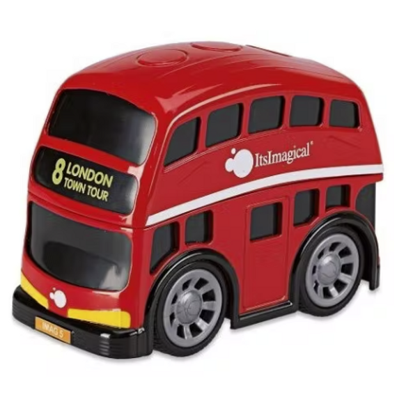Comic-Cars! London Busz - játékautó, képregény modell, piros